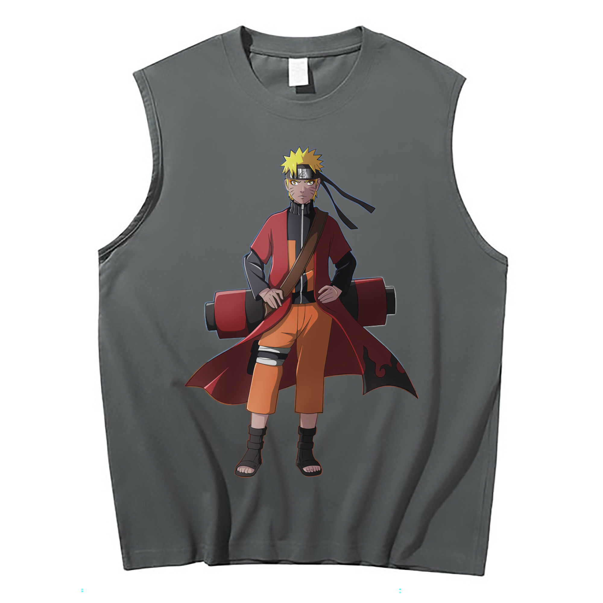 （画像用） NARUTO -ナルト- うずまき ナルト Uzumaki Naruto コットン100％タンクトップ（フロントプリント）